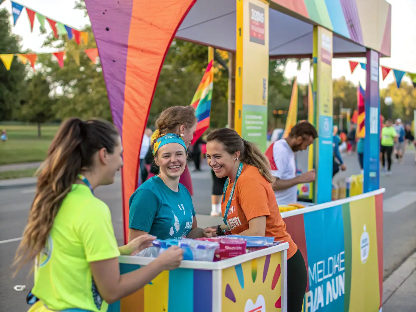 An image showing volunteers from S.D.J. SYNDIKA DES JOUEURS working together to organize a community sports day, highlighting teamwork and dedication to promoting sports.